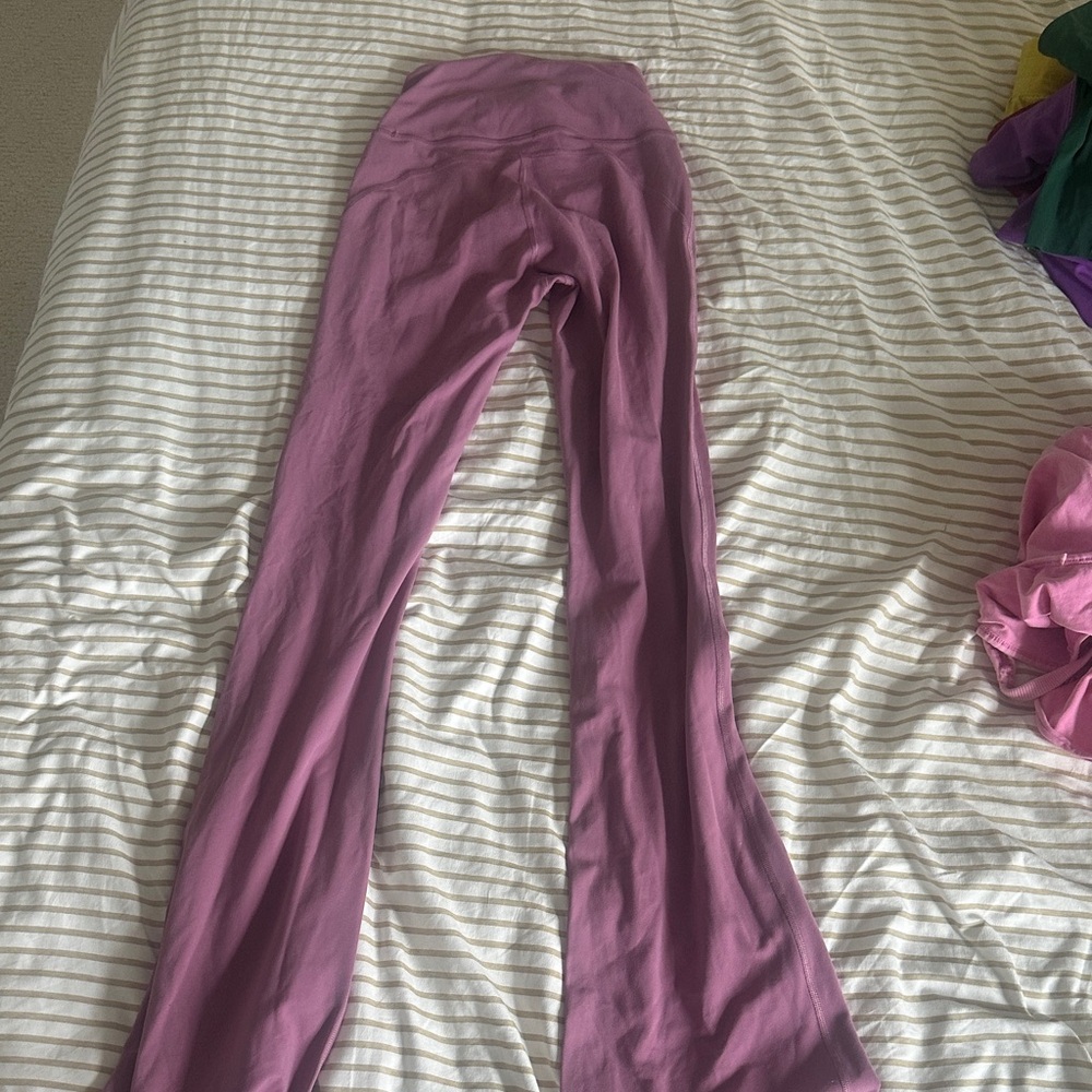 Lululemon pink/Purple Flared Leggings